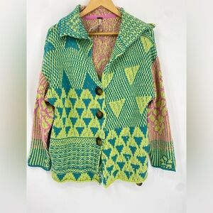 Free People Tate Cardigan Candy River Multicolor Knit | XS | NWT